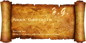 Hauck Gabriella névjegykártya